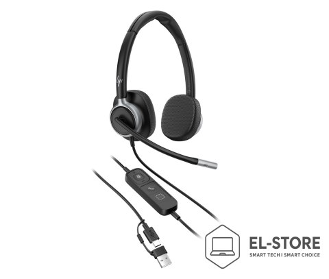 POLY HP Poly Mission 625 - stereofoniczny przewodowy zestaw słuchawkowy USB (opakowanie zbiorcze)