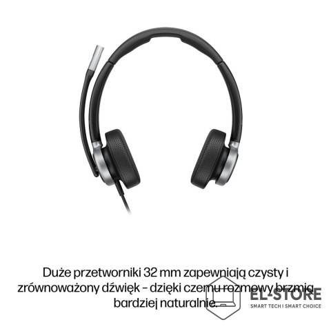 POLY HP Poly Mission 625 - stereofoniczny przewodowy zestaw słuchawkowy USB (opakowanie zbiorcze)