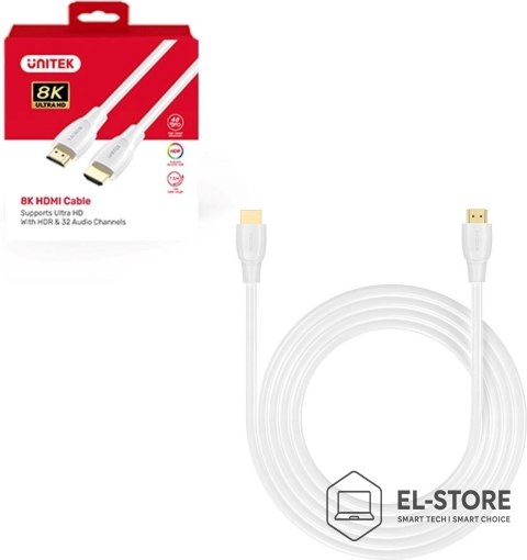UNITEK UNITEK KABEL HDMI 2.1 8K HDR BIAŁY 5M