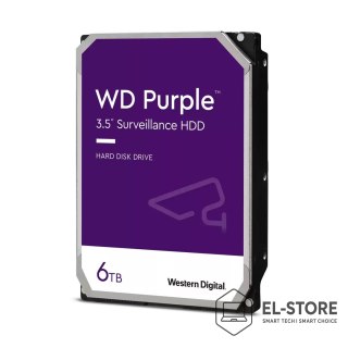WD Dysk HDD WD Purple WD64PURZ (6 TB ; 3.5"; 256 MB; 5400 obr/min)