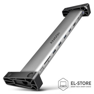 AXAGON Koncentrator wieloportowy AXAGON HMC-10HLS, 4x USB-A i 2x USB-C, HDMI 4K/60Hz, RJ-45, SD/microSD, PD 100W