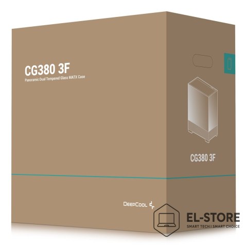 DEEPCOOL DeepCool CG380 3F Midi Tower Czarny