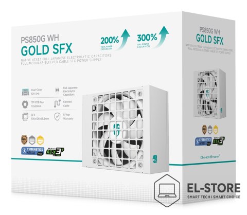 DEEPCOOL Zasilacz DeepCool PS850G-FE biały
