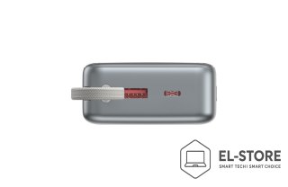 GEMBIRD GEMBIRD POWERBANK Z SZYBKIM ŁADOWANIEM 65 W I ZINTEGROWANYMI KABLAMI 20000 MAH, CZARNY