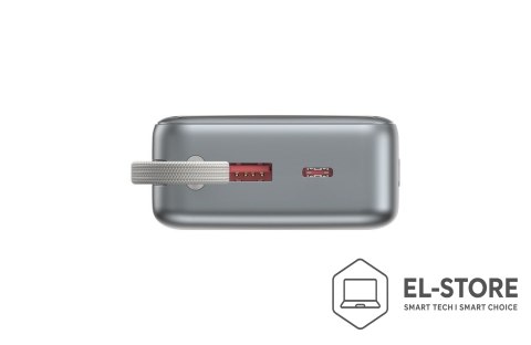 GEMBIRD GEMBIRD POWERBANK Z SZYBKIM ŁADOWANIEM 65 W I ZINTEGROWANYMI KABLAMI 20000 MAH, CZARNY