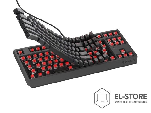 GENESIS KLAWIATURA DLA GRACZY GENESIS THOR 230 TKL CZ/SK RGB MECHANICZNA OUTEMU RED CZARNA HOT SWAP