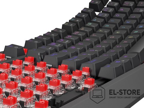 GENESIS KLAWIATURA DLA GRACZY GENESIS THOR 230 TKL CZ/SK RGB MECHANICZNA OUTEMU RED CZARNA HOT SWAP