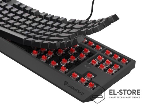 GENESIS KLAWIATURA DLA GRACZY GENESIS THOR 230 TKL CZ/SK RGB MECHANICZNA OUTEMU RED CZARNA HOT SWAP