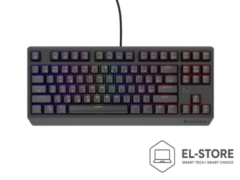 GENESIS KLAWIATURA DLA GRACZY GENESIS THOR 230 TKL CZ/SK RGB MECHANICZNA OUTEMU RED CZARNA HOT SWAP