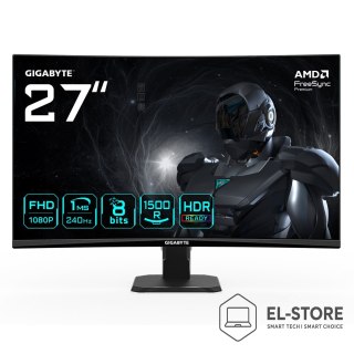 Gigabyte Monitor Gigabyte GS27FC2, 27", VA, FHD, 240Hz, 1ms, 1920x1080, 350cd/m2, 2x HDMI
