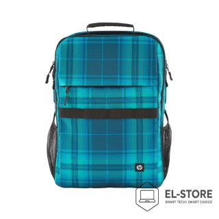 Hewlett-Packard Plecak HP Campus XL do notebooka 16" 7J594AA Niebiesko-Turkusowa krata
