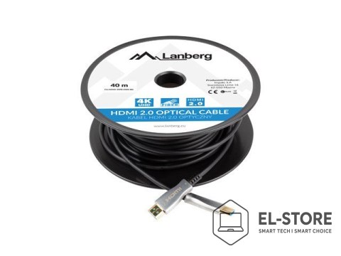 Lanberg LANBERG KABEL HDMI M/M V2.0 30M OPTYCZNY AOC CA-HDMI-20FB-0300-BK