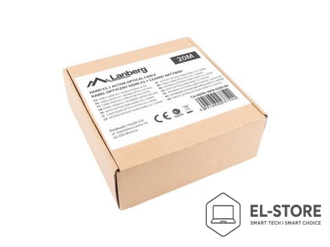 Lanberg LANBERG KABEL HDMI M/M V2.1 20M 8K OPTYCZNY AOC CA-HDMI-30FB-0200-BK