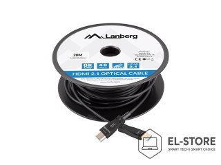 Lanberg LANBERG KABEL HDMI M/M V2.1 20M 8K OPTYCZNY AOC CA-HDMI-30FB-0200-BK