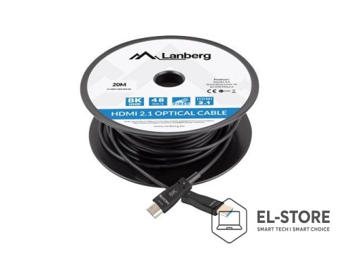 Lanberg LANBERG KABEL HDMI M/M V2.1 20M 8K OPTYCZNY AOC CA-HDMI-30FB-0200-BK