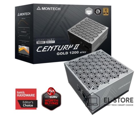 Montech MONTECH Zasilacz Century II 1200W 80+ Złoty ATX 3.1 Srebrny