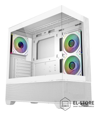 No name Cooler Master Elite 690 Wood Midi Tower Biały
