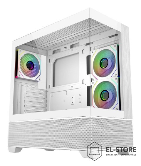 No name Cooler Master Elite 690 Wood Midi Tower Biały
