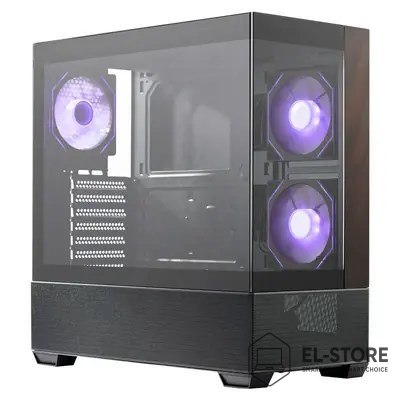 No name Cooler Master Elite 690 Wood Midi Tower Czarny