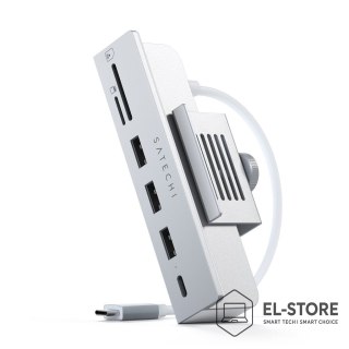 No name Satechi Aluminum USB-C Clamp Hub Pro dla Apple iMac (6 in 1)
