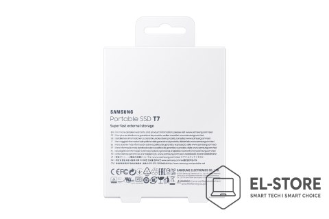 Samsung Dysk zewnętrzny SSD Samsung T7 (1TB; USB 3.2; niebieski; MU-PC1T0H/WW)