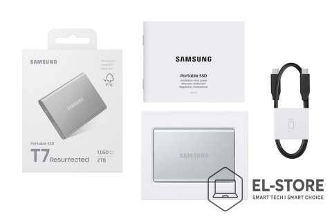 Samsung Dysk zewnętrzny SSD Samsung T7 Resurrected 2TB Srebrny