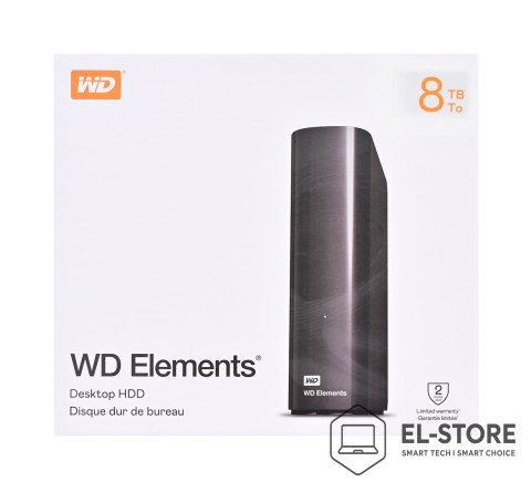 WD Dysk zewnętrzny HDD WD Elements Desktop 8TB 3.5 Black