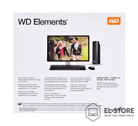 WD Dysk zewnętrzny HDD WD Elements Desktop 8TB 3.5 Black