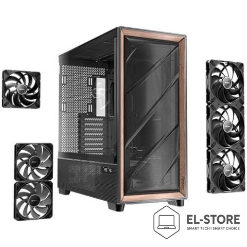 Antec Antec FLUX PRO Full Tower Czarny, Drewno