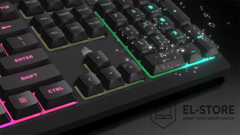 Corsair Klawiatura gamingowa RGB LED CORSAIR K55 CORE Juoda