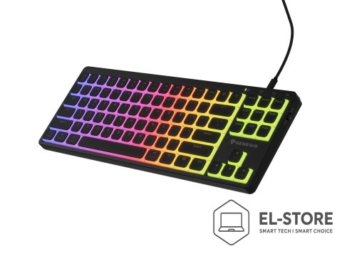GENESIS KLAWIATURA DLA GRACZY GENESIS THOR 430 TKL US RGB MECHANICZNA OUTEMU PINK SILENT CZARNA HOT SWAP SLI