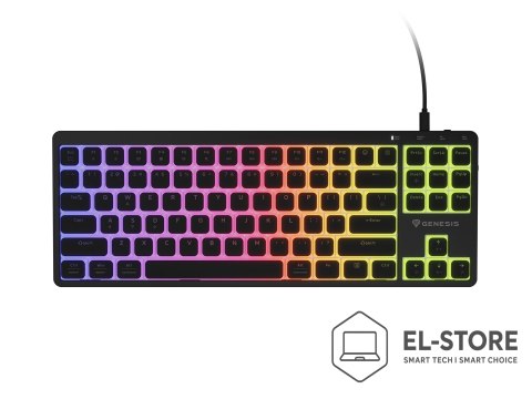 GENESIS KLAWIATURA DLA GRACZY GENESIS THOR 430 TKL US RGB MECHANICZNA OUTEMU PINK SILENT CZARNA HOT SWAP SLI