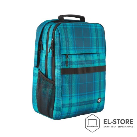 Hewlett-Packard Plecak HP Campus XL do notebooka 16" 7J594AA Niebiesko-Turkusowa krata