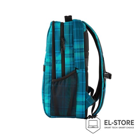 Hewlett-Packard Plecak HP Campus XL do notebooka 16" 7J594AA Niebiesko-Turkusowa krata