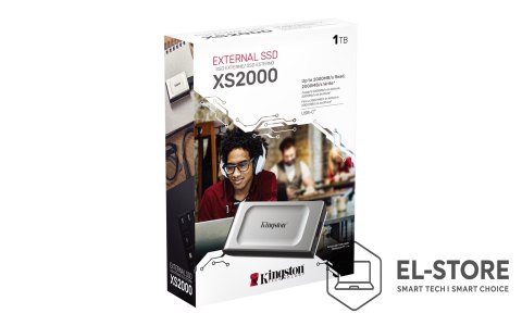 Kingston Dysk zewnętrzny SSD Kingston XS2000 (1TB; USB 3.2; srebrny; SXS2000/1000G)