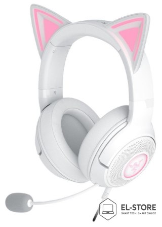 RAZER Zestaw słuchawkowy Razer Kraken Kitty V2 przewodowe nauszne z mikrofonem i redukcją szumów biały