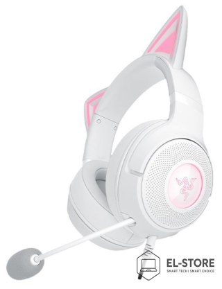 RAZER Zestaw słuchawkowy Razer Kraken Kitty V2 przewodowe nauszne z mikrofonem i redukcją szumów biały