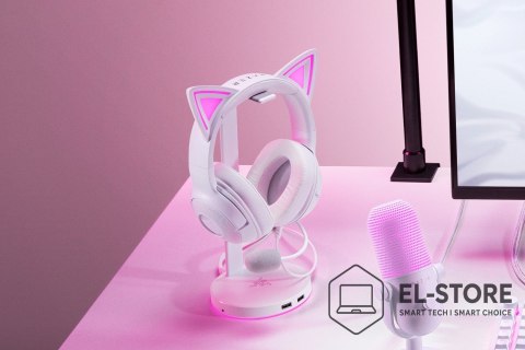 RAZER Zestaw słuchawkowy Razer Kraken Kitty V2 przewodowe nauszne z mikrofonem i redukcją szumów biały