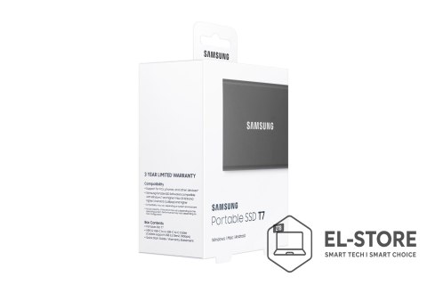 Samsung Samsung Portable SSD T7 2 TB USB Type-C 3.2 Gen 2 (3.1 Gen 2) Szary