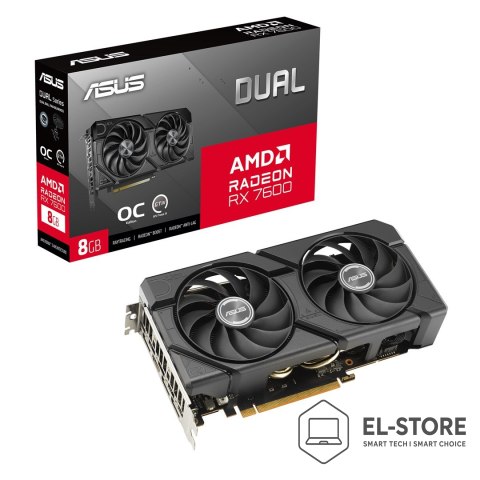 ASUS ASUS Dual -RX7600-O8G-EVO AMD Radeon RX 7600 8 GB GDDR6