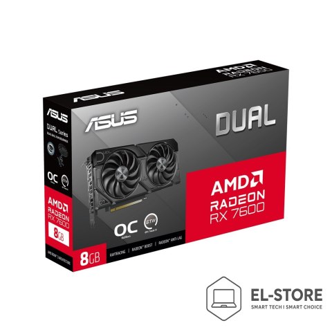 ASUS ASUS Dual -RX7600-O8G-EVO AMD Radeon RX 7600 8 GB GDDR6