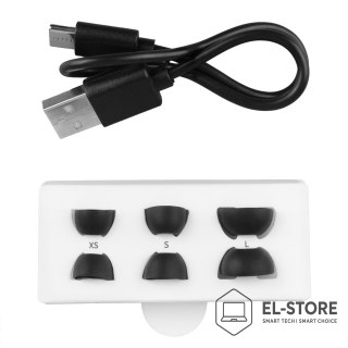 AUDIOCORE Słuchawki bezprzewodowe Audiocore, hybrydowe ANC, ENC, 6 mikrofonów, etui ładujące, Tuya, AC591 PRO