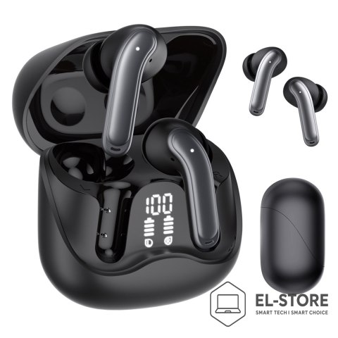 AUDIOCORE Słuchawki bezprzewodowe Audiocore, hybrydowe ANC, ENC, 6 mikrofonów, etui ładujące, Tuya, AC591 PRO