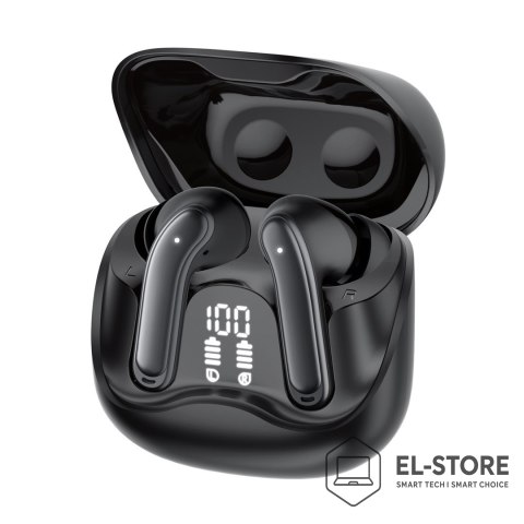 AUDIOCORE Słuchawki bezprzewodowe Audiocore, hybrydowe ANC, ENC, 6 mikrofonów, etui ładujące, Tuya, AC591 PRO