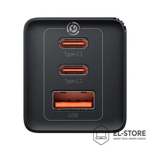 Baseus Ładowarka sieciowa Baseus GaN 5 Pro Fast Charger CCGP120201 65W 1x USB-A 2x USB-C PD 3.0 QC 4.0 + kabel USB-C