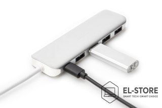 DIGITUS Digitus 4-portowy hub USB Type-C™ (USB 3.0) + PD