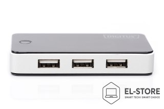 DIGITUS Hub DIGITUS DA-70222 (7x USB 2.0; kolor czarny)