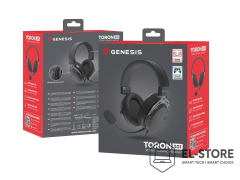 GENESIS GENESIS Toron 301 Zestaw słuchawkowy Przewodowa Opaska na głowę Gaming Czarny