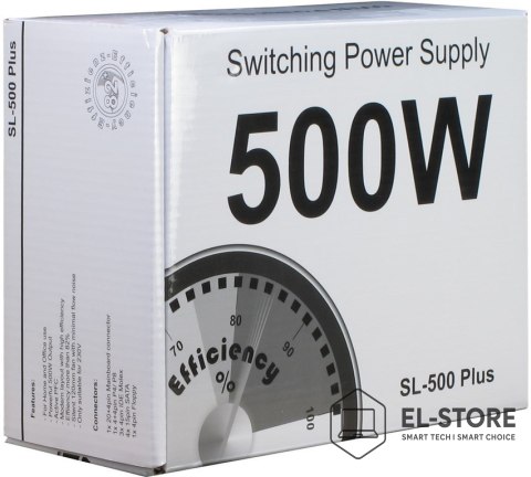 Inter-Tech Inter-Tech SL-500 Plus moduł zasilaczy 500 W 20+4 pin ATX ATX Srebrny