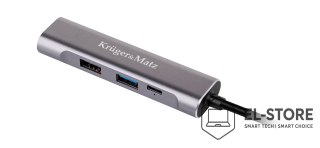 Kruger & Matz Adapter (HUB) USB typu C na HDMI/USB3.0/USB2.0/C port